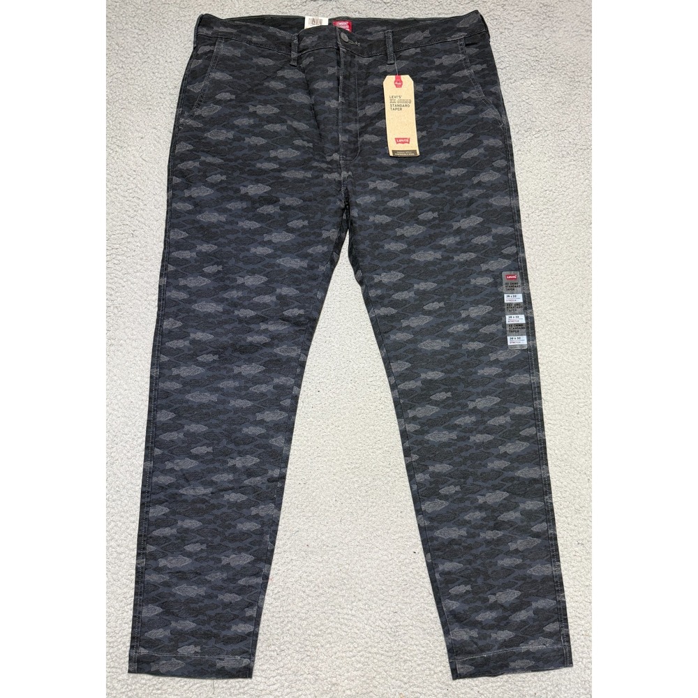 NEW Levis XX Chino Fish All over Print Taper Fit Stretch pants 38 x 30